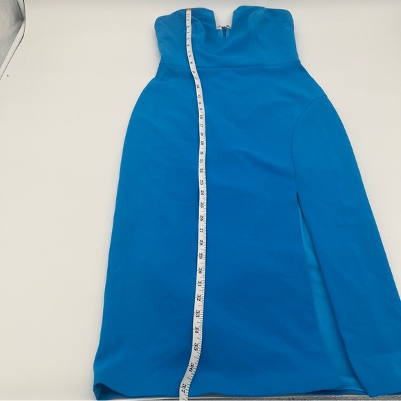 Aqua Strapless Turquoise Midi Sheath Dress – Size 4 – NWT – $238 Retail – Read - Picture 7 of 13